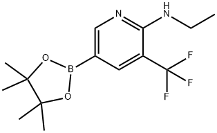 N-ethyl-5-(4,4,5,5-tetraMethyl-1,3,2-dioxaborolan-2-yl)-3-(trifluoroMethyl)pyridin-2-aMine Struktur