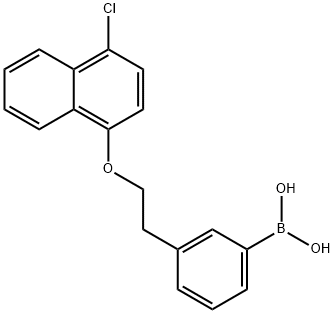 3-[(4μ-Chloro-1-naphthyloxy)methyl]phenylboronic  acid Struktur