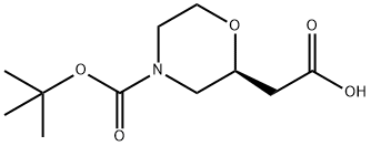 (S)-N-Boc-Morpholine-2-acetic acid Struktur