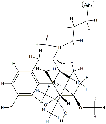 N-(3-fluoropropyl)-N-nordiprenorphine Struktur