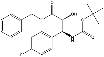 tert-butyl (1S,2R)-2-((benzyloxy)carbonyl)-1-(4-fluorophenyl)-2-hydroxyethylcarbamate Struktur