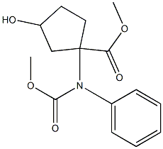 1-Benzyloxycarbonylamino-3-hydroxy-cyclopentanecarboxylic acid methyl ester Struktur