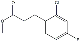 3-(2-Chloro-4-fluoro-phenyl)-propionic acid methyl ester Struktur