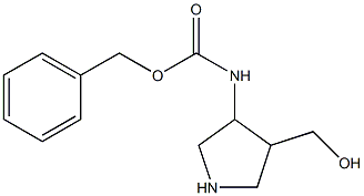 4-Benzyloxycarbonylamino-pyrrolidine-3-ylmethanol Struktur