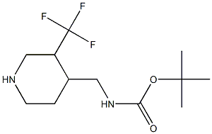 (3-Trifluoromethyl-piperidin-4-ylmethyl)-carbamic acid tert-butyl ester Struktur