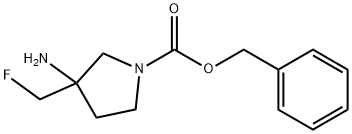 3-Amino-3-fluoromethyl-pyrrolidine-1-carboxylic acid benzyl ester Struktur