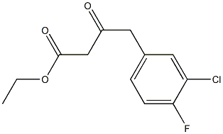 ethyl 4-(3-chloro-4-fluorophenyl)-3-oxobutanoate Struktur