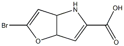 2-bromo-4,6a-dihydro-3aH-furo[3,2-b]pyrrole-5-carboxylic acid Struktur