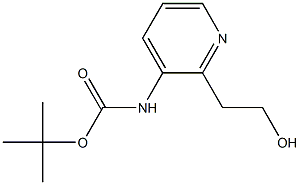 [2-(2-Hydroxy-ethyl)-pyridin-3-yl]-carbamic acid tert-butyl ester Struktur