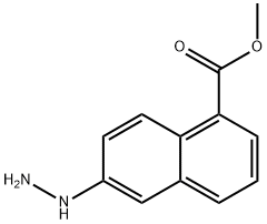 6-hydrazino-naphthalene-1-carboxylic acid methyl ester Struktur