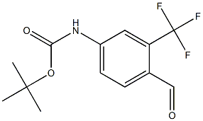 tert-butyl 4-formyl-3-(trifluoromethyl)phenylcarbamate Struktur