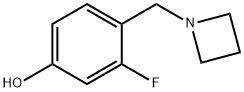 4-(Azetidin-1-ylmethyl)-3-fluorophenol Struktur