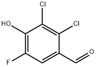 2,3-Dichloro-5-fluoro-4-hydroxy-benzaldehyde Struktur