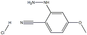 2-hydrazinyl-4-methoxybenzonitrile hydrochloride Struktur