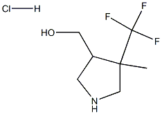 (4-Methyl-4-trifluoromethyl-pyrrolidin-3-yl)-methanol hydrochloride Struktur