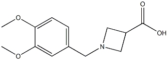 1-(3,4-dimethoxybenzyl)azetidine-3-carboxylic acid Struktur