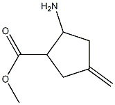 2-Amino-4-methylene-cyclopentanecarboxylic acid methyl ester Struktur