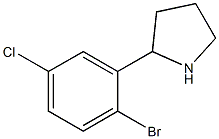 2-(2-bromo-5-chlorophenyl)pyrrolidine Struktur