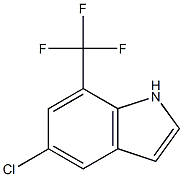 5-chloro-7-(trifluoromethyl)-1H-indole Struktur