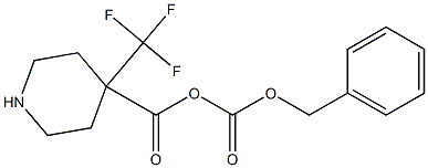 4-Trifluoromethyl-piperidine-1,4-dicarboxylic acid monobenzyl ester Struktur