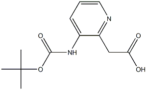 (3-tert-Butoxycarbonylamino-pyridin-2-yl)-acetic acid Struktur