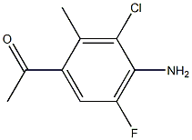 1-(4-Amino-3-chloro-5-fluoro-2-methyl-phenyl)-ethanone Struktur