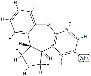 N-DesMethyl Asenapine HCL 13C6 Struktur