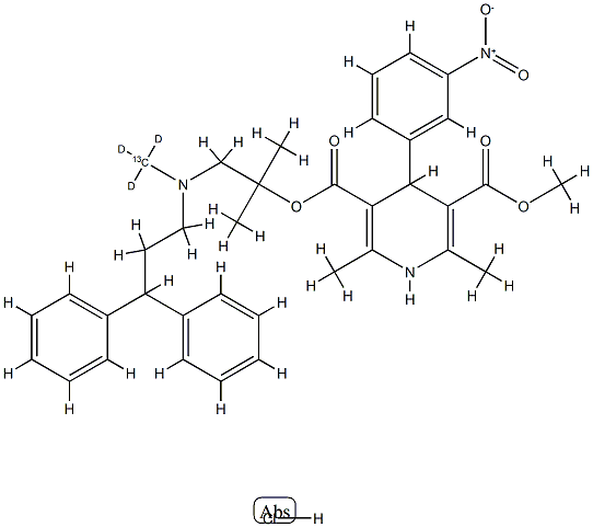 Lercanidipine 13C D3 Hydrochloride Struktur