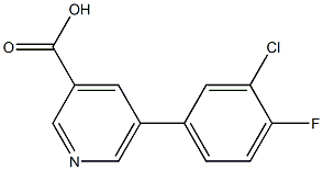 5-(3-Chloro-4-fluorophenyl)-nicotinic acid Struktur