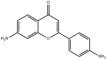 4H-1-Benzopyran-4-one,7-amino-2-(4-aminophenyl)-(9CI) Struktur