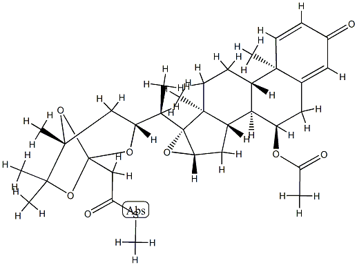 (17R,22R,24R)-7α-Acetoxy-16β,17-epoxy-22,24,25-[2-[(methylthio)carbonyl]ethylidynetrisoxy]ergosta-1,4-dien-3-one Struktur