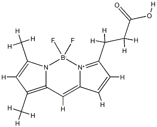 EverFluor FL acid  [4,4-Difluoro-5,7-DiMethyl-4-Bora-3a,4a-Diaza-s-Indacene-3-Propionic Acid] [Known as BODIPY FL<sup>[R] </sup>TM of Molecular probes] Struktur