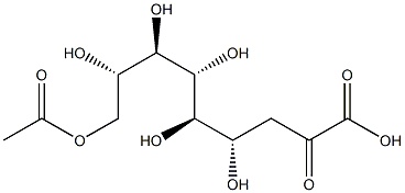 9-O-acetyl-2-keto-3-deoxyglycero-galacto-nononic acid Struktur