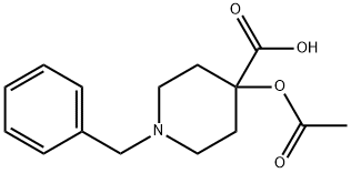 4-(acetyloxy)-1-benzylpiperidine-4-carboxylic acid Struktur