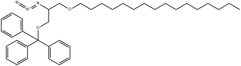 (+/-)-2-Azido-2-desoxy-3-O-hexadecyl-1-O-(triphenylmethyl)glycerol Struktur