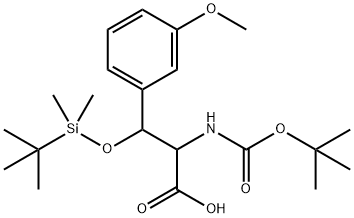 2-TERT-BUTOXYCARBONYLAMINO-3-(TERT-BUTYL-DIMETHYL-SILANYLOXY)-3-(3-METHOXY-PHENYL)-PROPIONIC ACIDD Struktur