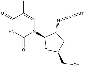 2'-azido-2',3'-dideoxythymidine Struktur