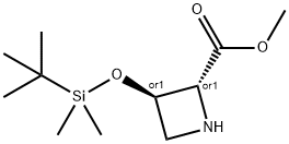 Methyl (2S,3S)-3-[(tert-butyldiMethylsilyl)oxy]azetidine-2-carbo Struktur