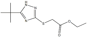 3-(1，1-dimethylethyl)-5-(ethoxycarboxy)-methylthio-1，2，4-triazole Struktur