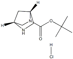 2,5-Diazabicyclo[2.2.1]heptane-2-carboxylic acid, 1,1-diMethylethyl ester, hydrochloride (1:1), (1R,4R)- Struktur