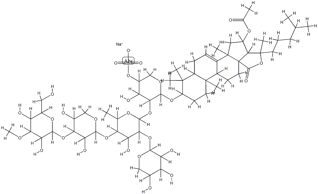 Frondoside A hydrate Struktur