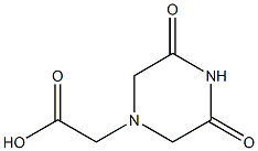 1-Piperazineaceticacid,3,5-dioxo-(9CI) Struktur