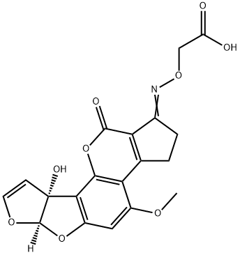 aflatoxin M1-(O-carboxymethyl)oxime Struktur