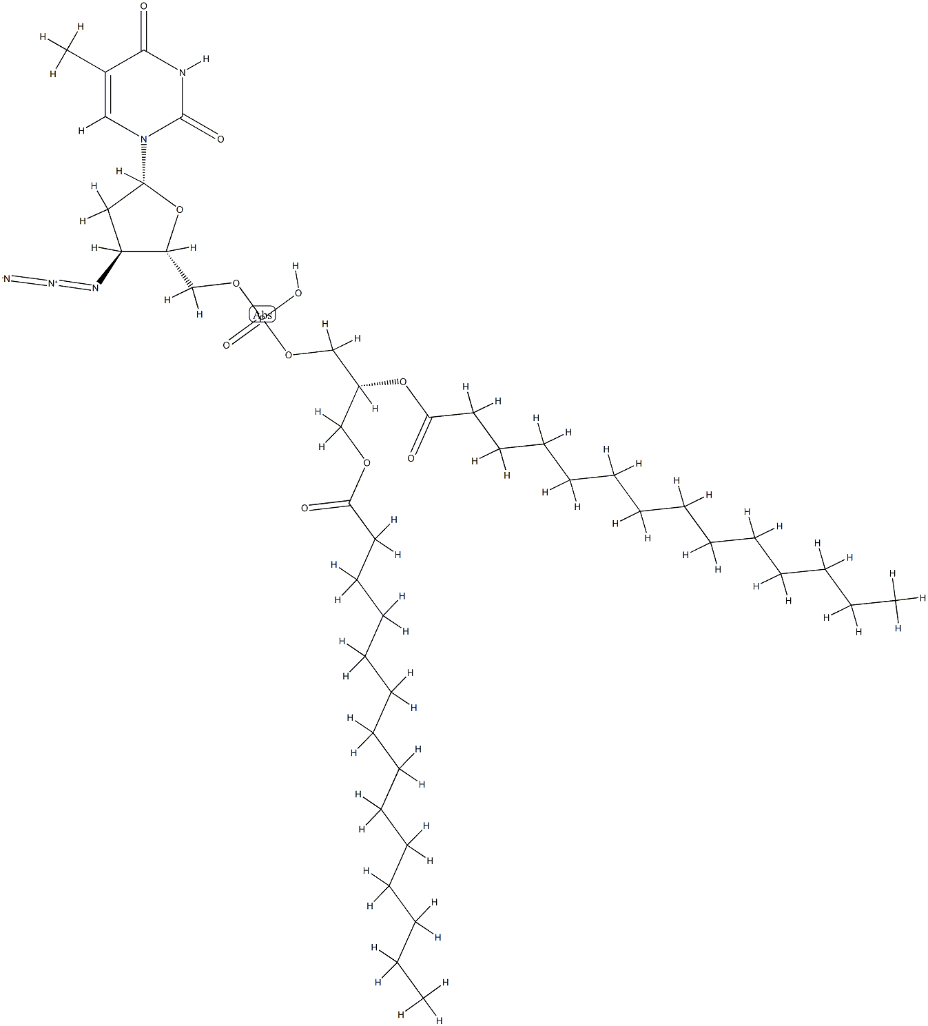 1,2-dimyristoylphosphatidylazidothymidine Struktur