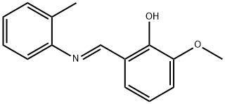 2-methoxy-6-{[(2-methylphenyl)imino]methyl}phenol Struktur