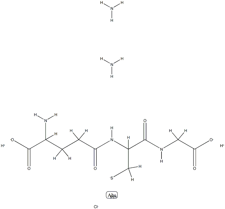 Platinate(2-), diamminechloro(N-(N-L-gamma-glutamyl-L-cysteinyl)glycin ato(3-)-S)-, dihydrogen, (SP-4-2)- Struktur