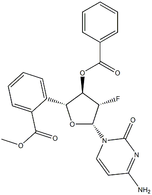 3',5'-Di-O-benzoyl-2'-deoxy-2'-fluoro-beta-D-arabinocytidine Struktur