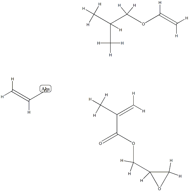 Chloroethene polymer with 1-(ethenyloxy)- 2-methylpropane and oxiranylmethyl 2-methyl-2-propenoate Struktur