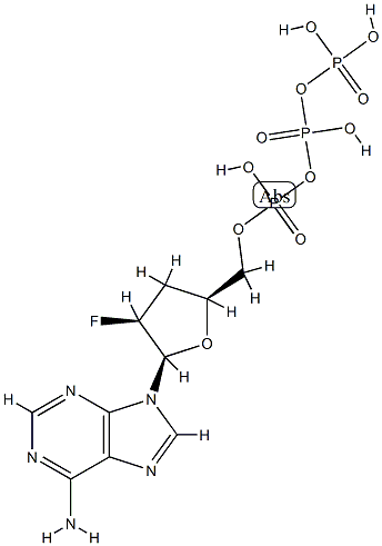 2',3'-dideoxy-2'-fluoroadenosine triphosphate Struktur