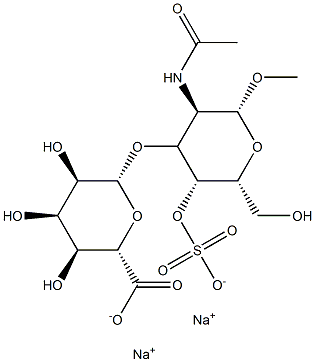 methyl 2-acetamido-2-deoxy-3-O-(beta-glucopyranosyluronic acid)-4-O-sulfo-beta-galactopyranoside Struktur